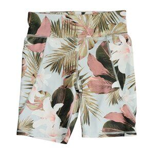 Old Navy Bike Shorts Girls Size L Large 10-12 Floral Botanica Athletic Active